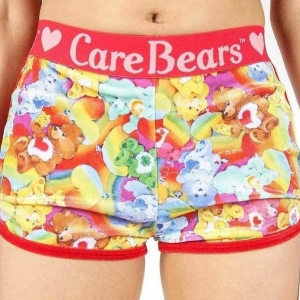Care Bear Rainbow Colorful Velvet Nostalgic Shorts - Picture 3 of 6